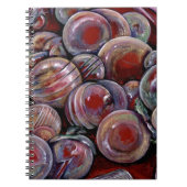 Red Christmas Balls Notizblock (Vorderseite)