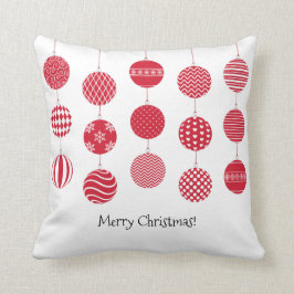 Red Christmas Balls Pillow Kissen