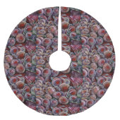 Red Christmas Balls Polyester Weihnachtsbaumdecke (Vorderseite)