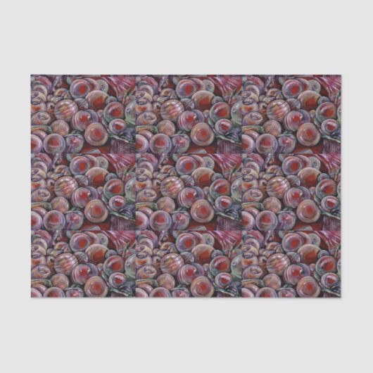 Red Christmas Balls Seidenpapier (Vorderseite)