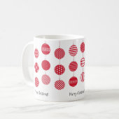 Red Christmas Balls Tasse (Vorderseite Links)