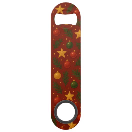 Red Christmas Bar Key - Klassische Weihnachtsflasc (Vorderseite)