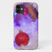 Red Christmas Bauble Iphone Case (Rückseite)