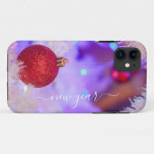 Red Christmas Bauble Iphone Case (Rückseite (Horizontal))