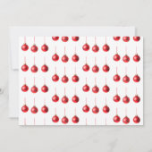 Red Christmas Baubles Dekoration Foto Flachkarte (Rückseite)