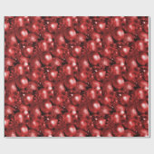Red Christmas Baubles Geschenkpapier (Flach)