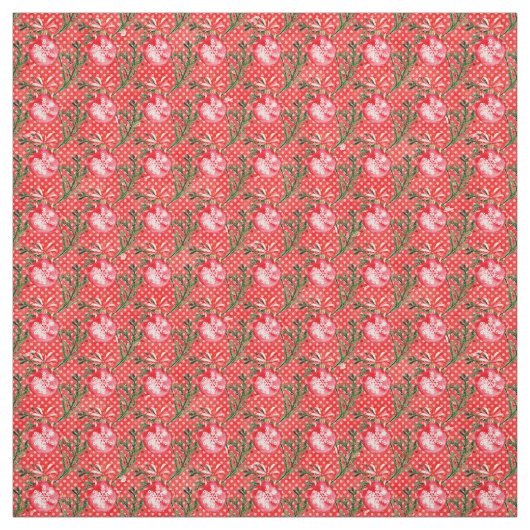 Red Christmas Baubles Stoff (Muster)