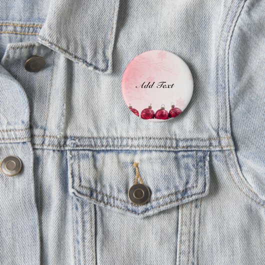 Red Christmas Baubles Template Button (Beispiel)