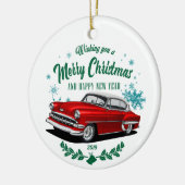 Red Christmas Bel Air Keramik Ornament (Links)