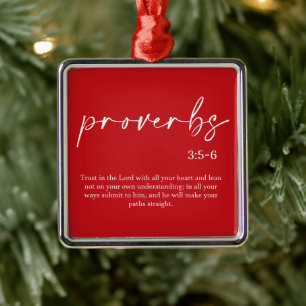 Red Christmas Bible Verse Sprichwörter Ornament Aus Metall