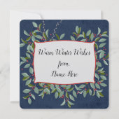 Red Christmas Bicycle mit Presents Einladung (Rückseite)