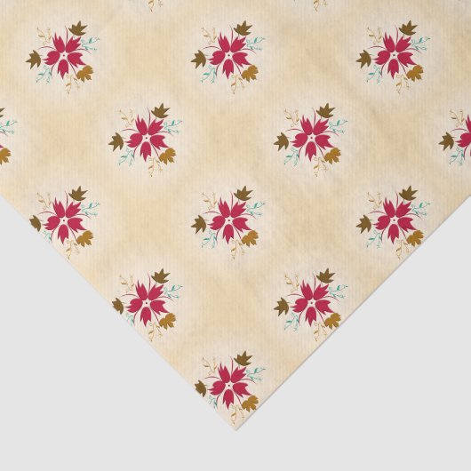 Red Christmas Blume Tissue Paper Seidenpapier (Ausschnitt)