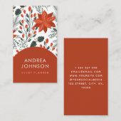 Red Christmas Botanical & Arch Berry Frucht Winter Visitenkarte (Vorne/Hinten)