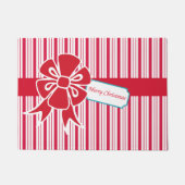 Red Christmas Bow Doormat Fußmatte (Vorderseite)