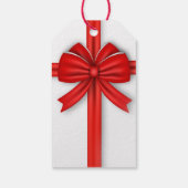 Red Christmas Bow Geschenkanhänger (Rückseite)