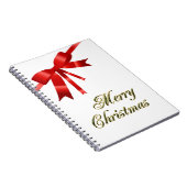 Red Christmas Bow Notizblock (Rechte Seite)