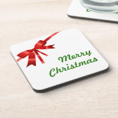 Red Christmas Bow Untersetzer (Linke Seite)
