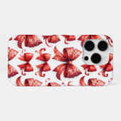Red Christmas Bows iPhone Hülle (Rückseite (Horizontal))