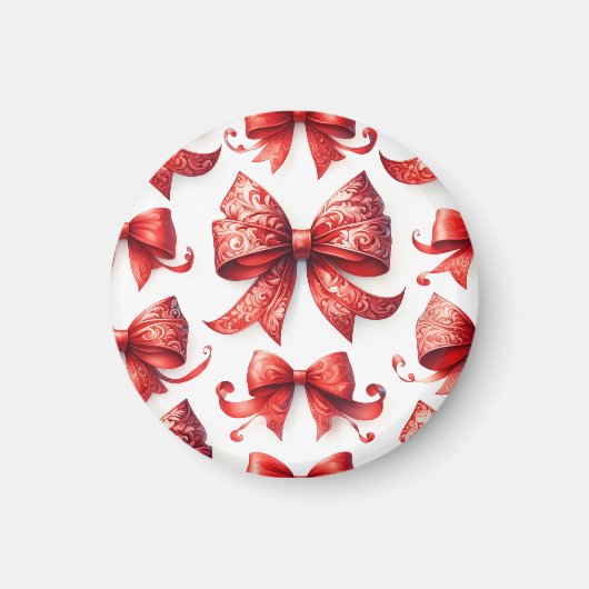 Red Christmas Bows Magnet (Vorne)
