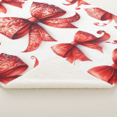Red Christmas Bows Sherpadecke (3/4)