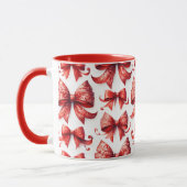 Red Christmas Bows Tasse (Links)