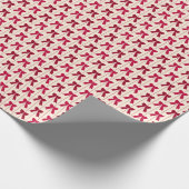 Red Christmas Bows und Ribbons Geschenkpapier (Ecke)