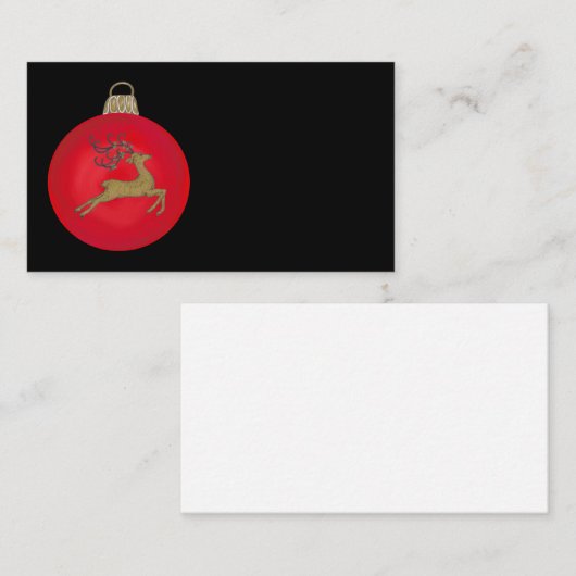 RED CHRISTMAS BUBBLE VISITENKARTE (Vorne/Hinten)