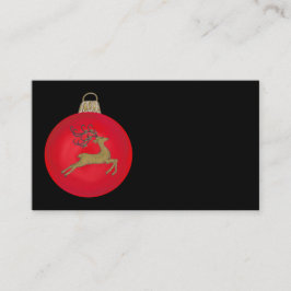 RED CHRISTMAS BUBBLE VISITENKARTE