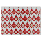Red Christmas Bulbs Pattern Schneidebrett (Vorderseite)