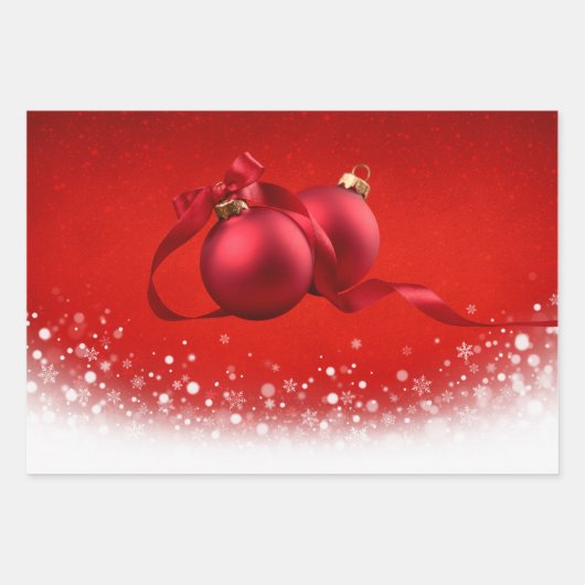 Red Christmas Bull Geschenkpapier Set (Vorderseite)