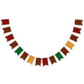 Red Christmas Bunting Fahnen - Klassischer Urlaub Wimpelkette (Alle)