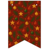 Red Christmas Bunting Fahnen - Klassischer Urlaub Wimpelkette (Zweite Fahne)