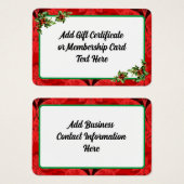 Red Christmas Business Geschenkgutschein (Vorne & Hinten)