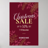Red Christmas Business Sale Business Werbeaktion A Poster (Vorne)