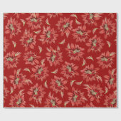 Red Christmas Cactus Blume Pattern Geschenkpapier (Flach)