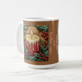 Red Christmas Candle individuell einstellbar Kaffeetasse (Vorderseite Links)