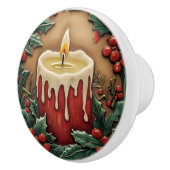 Red Christmas Candle Keramikknauf (Rechts)