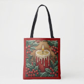 Red Christmas Candle Tasche (Vorderseite)