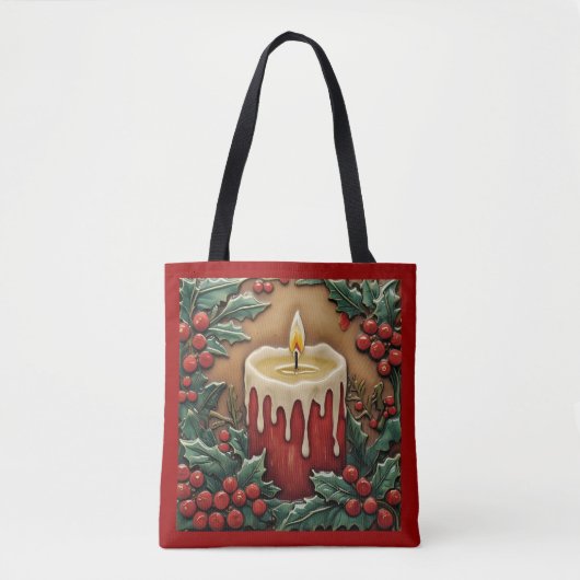 Red Christmas Candle Tasche (Vorderseite)