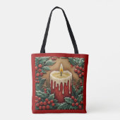 Red Christmas Candle Tasche (Rückseite)