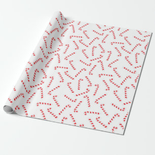 Red Christmas Candy Cane Geschenkpapier