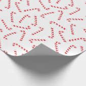 Red Christmas Candy Cane Geschenkpapier (Ecke)