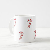 Red Christmas Candy Canes Kaffeetasse (Vorderseite Links)
