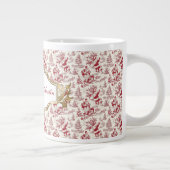 Red Christmas Chinoiserie Newlyweds Jumbo-Tasse (Rechts)