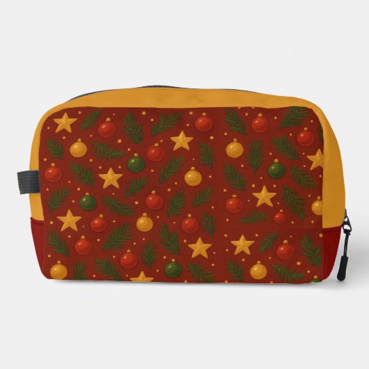 Red Christmas Classic Dopp Kit - Feierliche Reise Waschbeutel (Vorderseite)