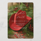 Red Christmas Cowboy Hat Bridal Shower Einladung (Vorderseite)