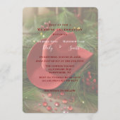 Red Christmas Cowboy Hat Wedding Celebration Einladung (Vorderseite)