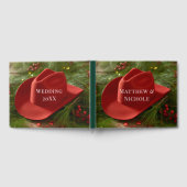 Red Christmas Cowboy Hat Wedding Gästebuch (Voll)