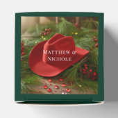 Red Christmas Cowboy Hat Wedding Geschenkschachtel (Oben)