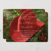 Red Christmas Cowboy Hat Wedding Shower Einladung (Vorne/Hinten)